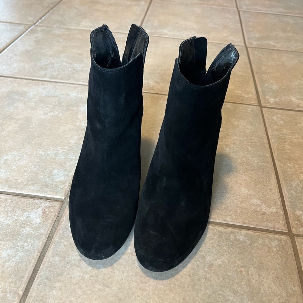 Aldo Black Suede Ankle Booties